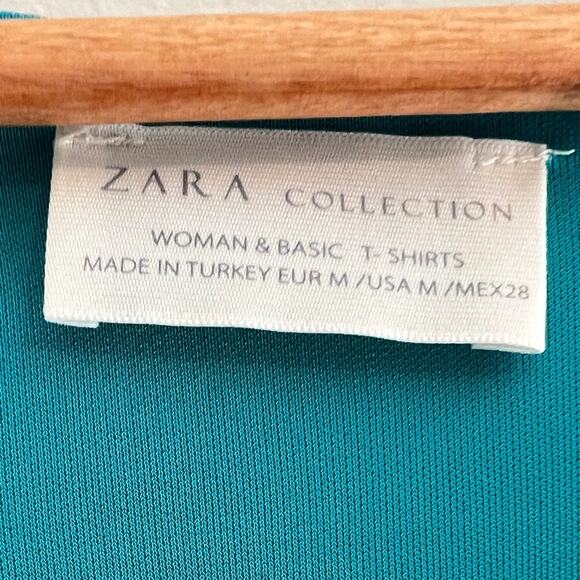 ZARA COLLECTION Teal Dress Sz. MD - Picture 2 of 6